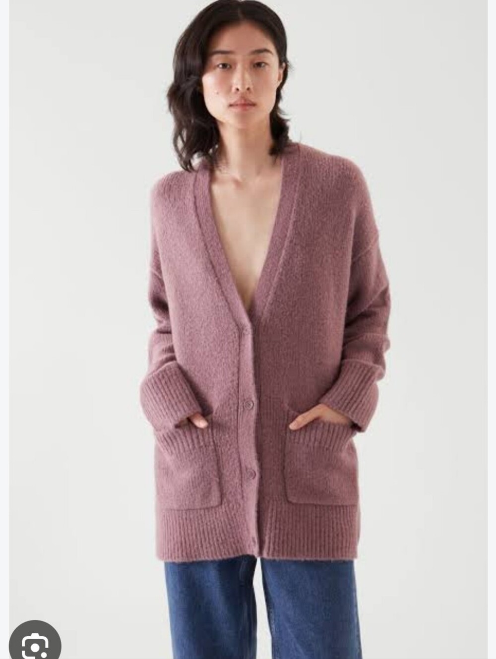 COS Oversized alpaca/wool blend cardigan Sz XS